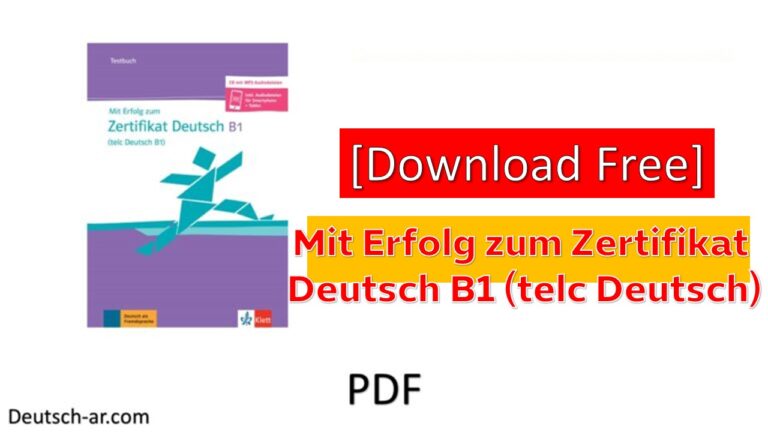 Mit Erfolg Zum Zertifikat Deutsch B1 (telc Deutsch) Free Download PDF ...